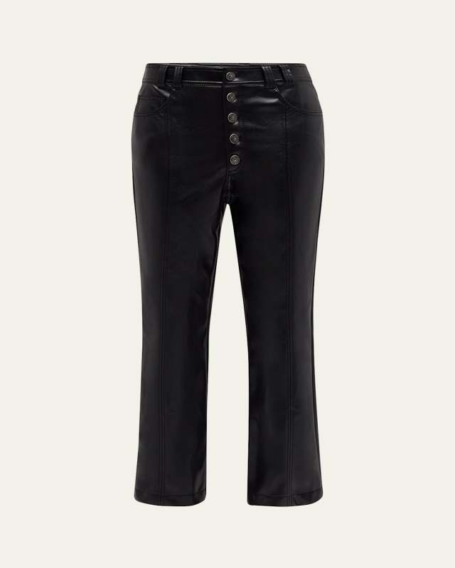 Wallace Faux Leather Bootcut Ankle Pants